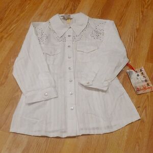 Da-nang Vintage Surplus White Cotton Button Down NWT size xs